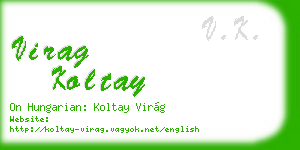 virag koltay business card